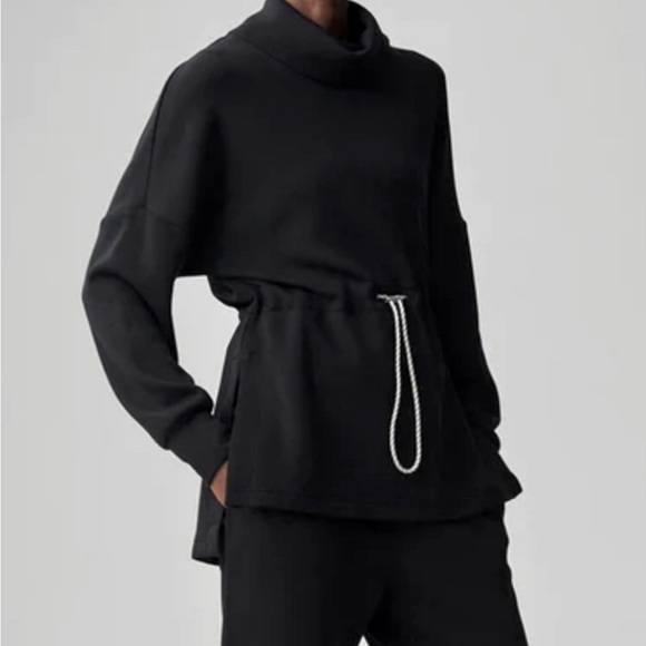 Varley Tops - Varley Freya Drawcord Sweatshirt Black Size Small